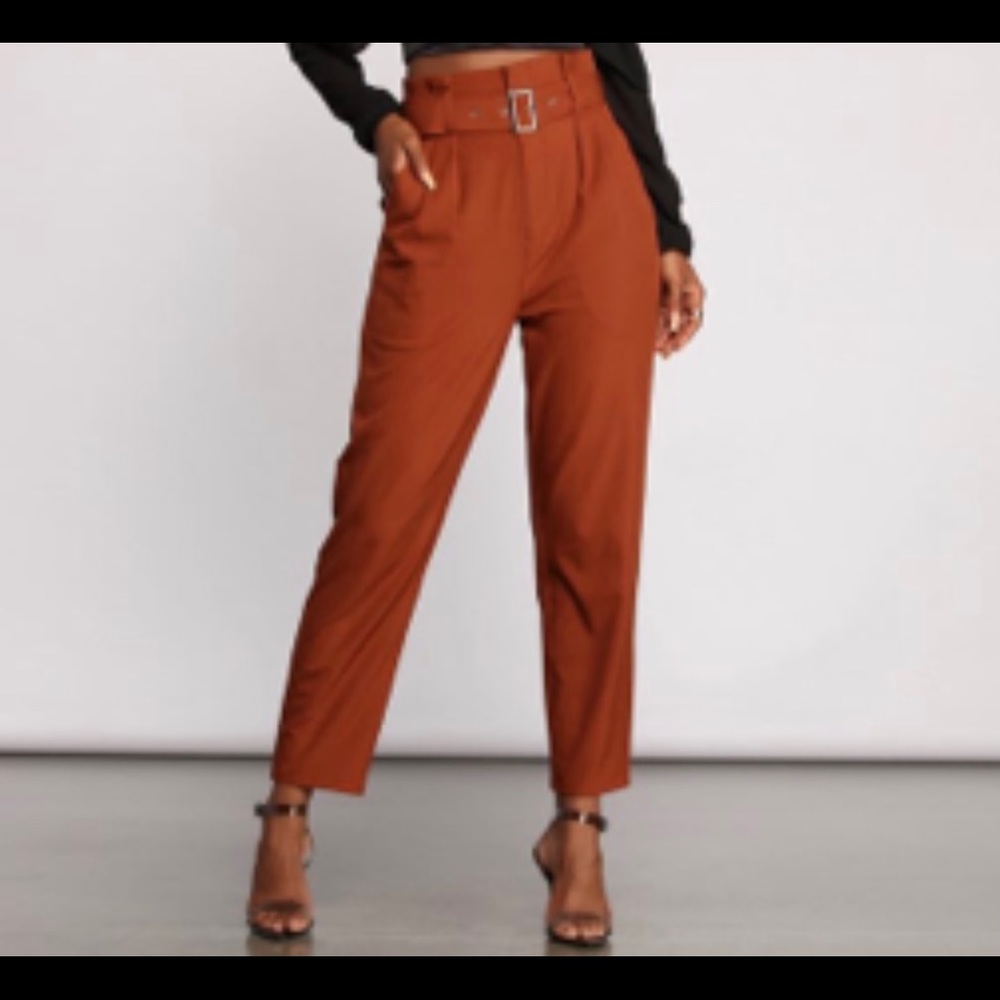 Dusty brown flare pants